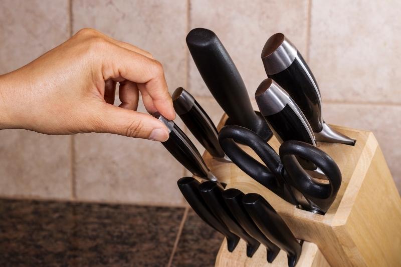 Picture of knife block -Nashville knife sharpening